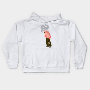 Salmon Fish smoking by Thea Kids Hoodie